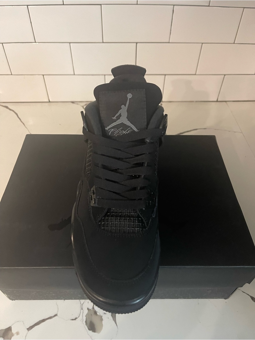 Men’s Retro 4 Black Cat Size 5. - Picture 3 of 8